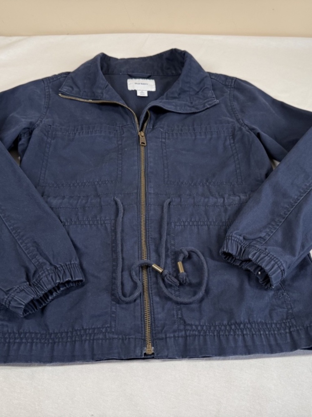 Old Navy Women's Zip Up Canvas Jacket Size XS - Dark Blue